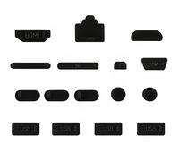 16 Pack | Tapones Antipolvo para Ordenador Portátil | Funda Antipolvo para USB-C, USB, Tarjeta SD, HDMI, RJ45, Mini HDMI, VGA, Mini DP, Auxiliar 3,5mm | No Compatible con MacBook