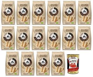 16 palitos de pan Alce Nero Tocchetti, producto orgánico para hornear con trigo Khorasan orgánico y aceite de oliva virgen extra, paquete de 150 g + lata de 400 g de Polpa Gourmet italiana de Pomodoro