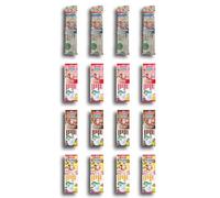 16 paquetes de pajitas Quick Milk con 5 pajitas, fresa, chocolate, vainilla y sabor a fruta con protección de transporte Genussleben