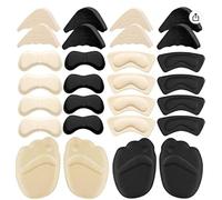 16 Pares de Rellenos Zapatos y Plantillas Tacón para Mujeres Demasiado Grandes Incluyen Almohadillas en la Parte Posterior del Dedos Ajustables Agarradores Acogedoras Transpirables Elásticas Flexibles