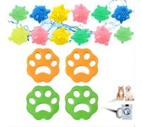 16 Pcs Depiladora de Mascotas, Atrapa Pelos Lavadora, Set Atrapador Pelo Animales, Removedor de Pelo para Mascotas, Quita Pelos Mascota Lavadora, Bolas Removedor de Pelo de Lavandería Reutilizable (1)