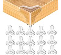 16 PCS En Forma de T Protector Esquinas Bebe, Transparente Protege Cantoneras de Muebles Sílice Protector de Esquinas de Mesa, Seguridad Bebes Hogar