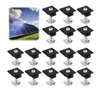16 Pcs Soporte Placas Solares Soporte Placa Solar Sujetar Paneles Solares Soporte Para Módulo Solar Soporte Panel Solar, Soporte Panel Solar Soporte De Panel Solar Set De Soportes Para Paneles Solares