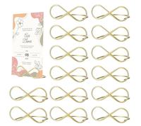 16 Pcs Soporte Tarjetas Mesa Boda Metal, Porta Tarjetas en Forma de 8 Dorados, Porta Clips de Soportes para Números de Mesa, Clips Marcasitios Boda, Soporte para Números de Mesa Fotos de Mesa
