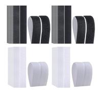 16 PCS Velcro Adhesivo Doble Cara, Cierre Adhesivo Doble Cara Extrafuerte, Cinta adhesiva Doble Cara, 3 * 10cm (blanco y negro)