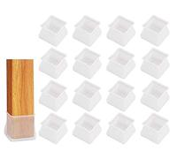 16 pièces capuchons de jambe de chaise avec feutre silicone protecteur de sol antidérapant empêchent les rayures couvre-pieds de meubles