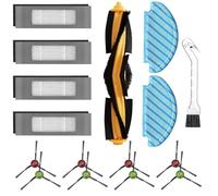 16 Piezas Accesorios de Repuesto para Ecovacs Deebot N8/N8+/N8 Pro/N8 Plus/T8/T8+/T8 Plus/OZMO T8 AIVI/T9/T9+/OZMO 950/920, Cepillos Principales, 8 Cepillos Laterales, 4 Filtros, 2 Paños, Herramientas