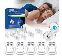 16 Piezas Anti Ronquidos Dilatador Nasal + Antironquidos Clip Nasal Magnético, Cómodo & Reutilizable, Anti Ronquidos Ayuda para Reducir, Mejoran la respiración, Adecuado Uso Nocturno