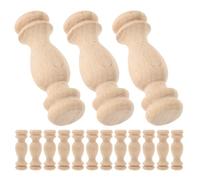 16 Piezas Balaustres de Madera sin Pintar para Muebles | Pilares Decorativos Beige, Cabezal Romano Clásico, Montaje Modular Flexible, Uso en Hogar y Armarios