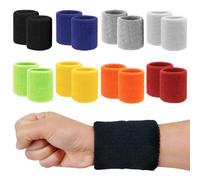 16 Piezas Bandas de Sudor, Coloridas Bandas absorbentes, Muñequeras Absorbentes para Hombre y Mujer, Muñequeras Elásticas Anti-Sudor, Muñequera Deportiva para Gym, Padel, Tenis, Baloncesto y Más