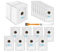 16 Piezas Bolsas para aspiradora Ecovacs Deebot T30 Pro Omni/ T30 Omni / T30 Omni,para T30S Combo Bolsas de Recambio,con Capa de Filtro de Carbón Activado,Con 2 cepillos(No Aplicable a T30)
