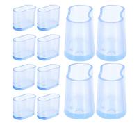 16 Piezas Capuchones Ovalados para Patas de Silla PVC 3, 50x2