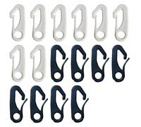 16 Piezas Clips de Sujeción para Asta de Bandera de Nylon, Clips con Mosquetón y Clips a Presión para Asta de Bandera, Clips Resistente a la Intemperie para Bandera Nylon