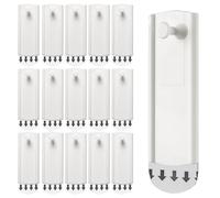 16 Piezas Colgador Cuadros sin Agujeros, Resistentes y Fáciles de Usar, Ganchos para Cuadros Autoadhesivos, Gran Capacidad de Carga, Lengüeta para Colgar Cuadros, para Colgar Cuadros, Marcos (Blanco)