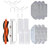 16 piezas compatibles con Xiaomi Robot Vacuum S10/S12/T12/B106GL/Mop 2S XMSTJQR2S/3C B106CN, kit incluye cepillo lateral y cubierta