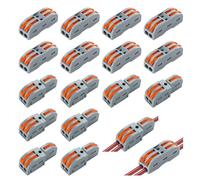 16 Piezas Conectores Eléctricos Rapidos - Mini Empalmes Cables Electricos - Clemas Electricas con Palanca - Fichas de Empalme Electrico - Bornes de Conexion Electrica, Pueden Combinar Libremente