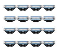 16 Piezas Cuchillas Compatibles con Gillette Mach 3 Regalo, Recambios Triple Hoja Doble Lubricación Diseño Antiobstrucción, Universal Cuchillas de Afeitar Hombre