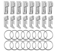 16 Piezas de Abrelatas P51 y P57, Abrelatas Militar de Acero Inoxidable con Llaveros Abrelatas Manual para Acampar Abrelatas de Emergencia para Viajes al Aire Libre y Campamentos