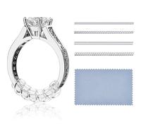 16 Piezas de Ajustador de Talla de Anillo para Anillos Sueltos, Protector de Anillo de 4 Tamaños con Paño de Pulido de Joyería