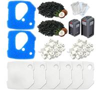 16 piezas de filtro de acuario, compatible con Eheim Prof 4+ Professional 4 (250, 250T, 350, 350T, 600 (2271/73/75)) y Prof 4e+ 350 (2274), contiene 2617710 filtro de tapete, filtro de vellón y