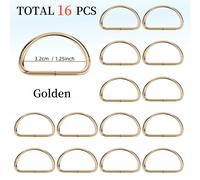 16 Piezas de Hebillas D Metálicas, Cierres Ajustables Multifuncionales para Bolsos, Correas, Collares de Mascotas y Equipaje