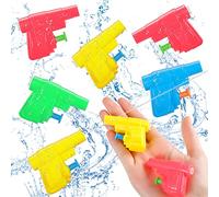 16 Piezas de Mini Pistolas de Agua Pistolas Falsas de Mano de Agua Juguetes de Pistolas Pequeñas de Verano para Niños y Niñas Piscina Juegos Actividades al Aire Libre, Colores Aleatorios