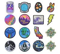 16 piezas de parches para ropa, lindos parches/aplicaciones para planchar en aplicaciones bordadas, accesorios de ropa DIY para jeans, chaquetas, bolsos de lona, ropa