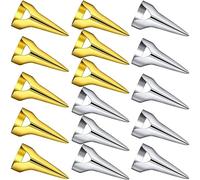 16 piezas de separación de la separación y selección de cabello, 8 piezas de cospla de halloween de la uña retro plateada y anillos de separación de cabello de metal dorado de 8pcs, peine para trenza