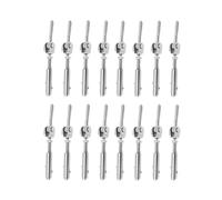 16 piezas de tornillo terminal para cable metálico, casquillo para cable metálico de barandilla para accesorios de cable de 2 mm-8 mm, ángulo ajustable de 180°(3mm)