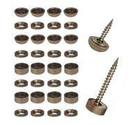 16 Piezas Embellecedor Tornillo, Clavos de Espejo 9mm 12mm Tornillos de Espejo Tornillos Decorativos Bolatus Decorativos Tapon Tornillo para Decoración de Madera