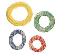 16 Piezas Estera Anillo de Brocado de Seda Cojín de Cuenco de Meditación Almohada de Cuenco de Canto Tibetano Soporte de Cuenco Almohadillas de Cuenco de Canto Almohadas de Seda de Gong Cojín de Ins