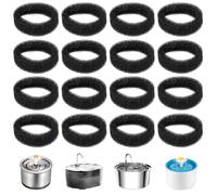 16 Piezas Filtros De Fuente para Gatos, Espuma De Filtro Redondo De Agua para Gatos, Esponjas para Fuente De Gatos, Esponjas De Bebedero Gatos, para 2.5 L Fuentes De Acero Inoxidable