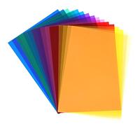 16 Piezas Filtros de Gel de Colores Transparentes, Luz Gelatina Corrección de Color Láminas para Luces Fotográfico Iluminación LED Flash Cámara Foco Vídeo 29.7 * 21cm Fiesta Decoración DIY