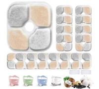 16 Piezas Filtros Fuente Gatos y 2 mangueras para Bebederos Catit Pixi, Filtro de Bebedero para Gatos de carbón Activo, Resina y Tela no Tejida, Filtro Fuente para Gatos