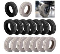 16 Piezas Fundas de Silicona para Ruedas de Equipaje, Fundas para Ruedas de Equipaje de Silicona, para Rueda de 5 a 6 cm, Resistentes al Desgaste, Reductor de Ruido, Antideslizante (Gris, Negro)