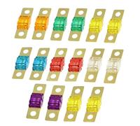 16 Piezas Fusibles Coche Kit, 32V Midi Fusibles 20A 30A 40A 50A 60A 80A 100A 120A, Fusible Bolt de Alta Corrientepara Autocaravana Caravanas Furgoneta Moto Sistema de Audio