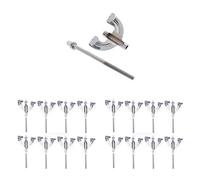 16 piezas gancho de garra y varillas de tensión, accesorios para bombo, longitud: aproximadamente 10,7 cm