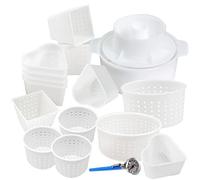 16 piezas kit de quesería con termómetro de queso perforado forma prensa colador queso tofu prensa forma № 5