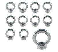 16 Piezas M4 Tuerca de Anillo,304 Acero Inoxidable Tuerca de Ojo,Tuerca de Anilla de Elevación, Rosca de Anillo de Hembra Para Conectar Cables o Cuerdas, para levantar la Tuerca Anular Para