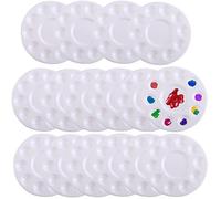 16 Piezas Paleta Pintura, Bandejas Plastico Paleta Pintura Acrilica, Paleta Universal para Manualidades, Pintura al óleo, Acuarela Acrílica, Blanco