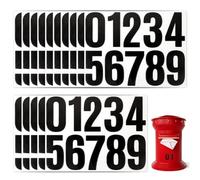 16 Piezas Pegatinas Números Adhesivos,Calcomanías Autoadhesivas de Números de 4 Pulgadas,0 a 9 y Numeros Adhesivos,Números Adhesivos de Vinilo para Cubos,Señalización,Buzones,Números Puerta (negro)
