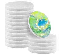 16 piezas Piedras Planas para Pintar, 50 x 4 mm Guijarros Redondos Blancos para Pintar, Piedras Grandes y Lisas, piedras planas blancas, para Amantes Del Arte, Creadores De Manualidades, Artesanos