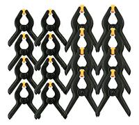 16 Piezas Pinzas Resorte, 2 pulgadas y 3 pulgadas Alto rendimiento Pinzas, Abrazadera Plástico con una mano,Abrazaderas Sujeción con Resorte mandíbulas giratorias,para Estudios