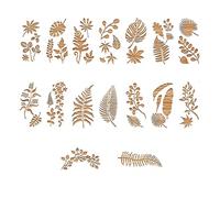 16 Piezas Plantillas de Pintura de Hojas Reutilizable Plantilla de Patrón Utilizado Se utiliza para la Decoración de Paredes de Creación de Dibujos de Bricolaje