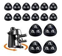 16 Piezas Ruedas Giratorias 360 Grados Pequeñas para Muebles Pequeños, 3 Bolas de acero para Botes Basura（Con pegamento autoadhesivo）(negro)