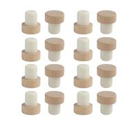 16 Piezas Tapones de Botella de Corcho en Forma de T, Forma de T Madera Caucho, para vino, cerveza y champán, Corcho Tapón de Vino Tapón, Tapones Reutilizables de Madera y Caucho