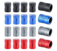16 Piezas Tapones Valvula Rueda Coche Aluminio, Tapas de Plástico para Válvula Universales, Set de Tapones para Válvulas de Neumáticos de Aluminio Anodizado, Tyre Valve Caps para Camiones, Motos