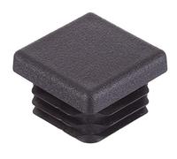 16 Piezas - Todos los Tamaños - Tapas Plásticas Cuadradas - Insertos de Tubos Para las Patas de la Mesa, Sillas, Muebles (25mm, Negro) - por Lifeswonderful