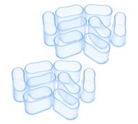 16 Piezas Topes Ovalados de PVC para Patas de Silla, 3, 50x2
