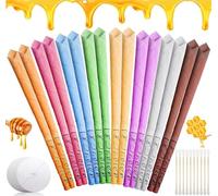 16 Piezas Velas para Los Oídos, kit para eliminar la cera, velas para los oídos de cera de abeja 100% natural para el cuidado de la salud, incluye discos y bastoncillos de algodón (8 fragancias)
